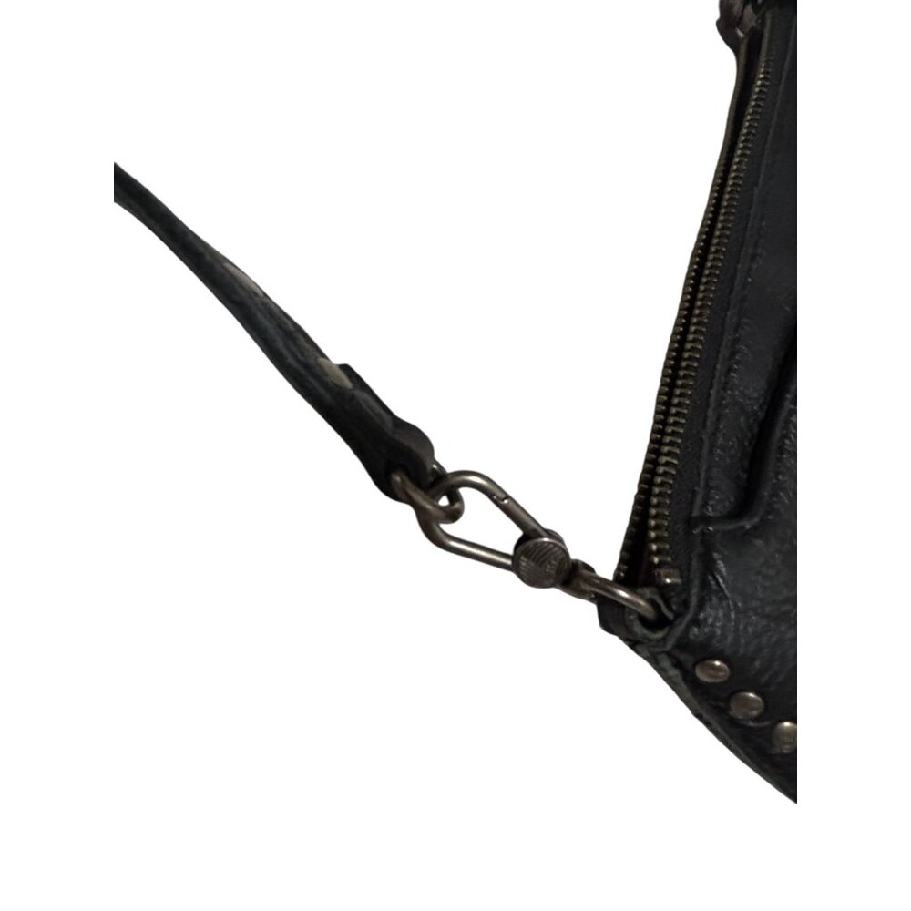 The Sak Black Leather Crossbody Bag Purse Studded Adjustable Removable Strap - Picture 8 of 13